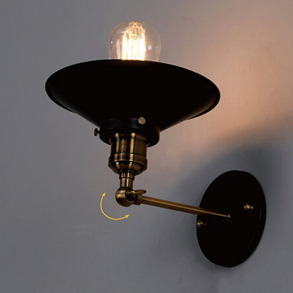 ELECTROPRIME Antique Pure Copper Single-head Wall lamp Living Room Vintage Fashion Bar Lamp without Bulbs, Size:22cm