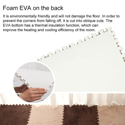 ELECTROPRIME 2 PCS Living Room Bedroom Children Kids Soft Carpet Magic Patchwork Jigsaw Splice Heads Climbing Baby Mat 30x30cm(Pink)