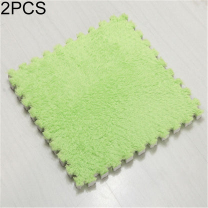 ELECTROPRIME 2 PCS Living Room Bedroom Children Kids Soft Carpet Magic Patchwork Jigsaw Splice Heads Climbing Baby Mat 30x30cm(Green)