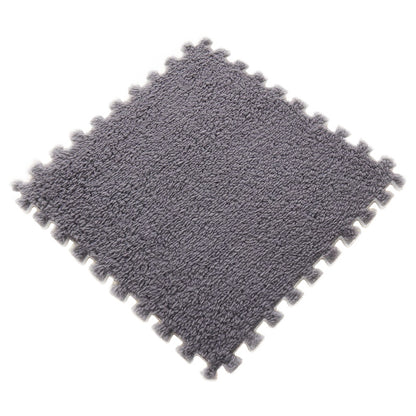 ELECTROPRIME 2 PCS Living Room Bedroom Children Kids Soft Carpet Magic Patchwork Jigsaw Splice Heads Climbing Baby Mat 30x30cm(Grey)
