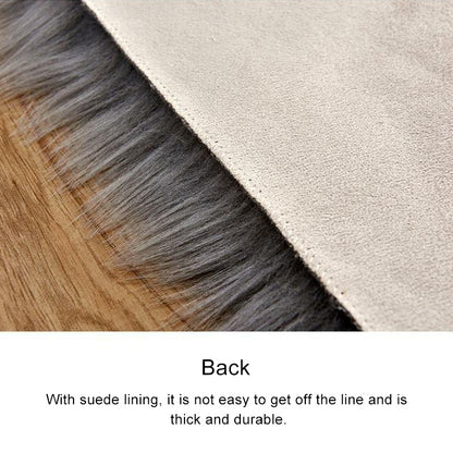 ELECTROPRIME Love Heart Rugs Artificial Wool Sheepskin Hairy Carpet Faux Floor Mat Fur Plain Fluffy Soft Area Rug Tapetes, Size:50*60cm(Yellow)