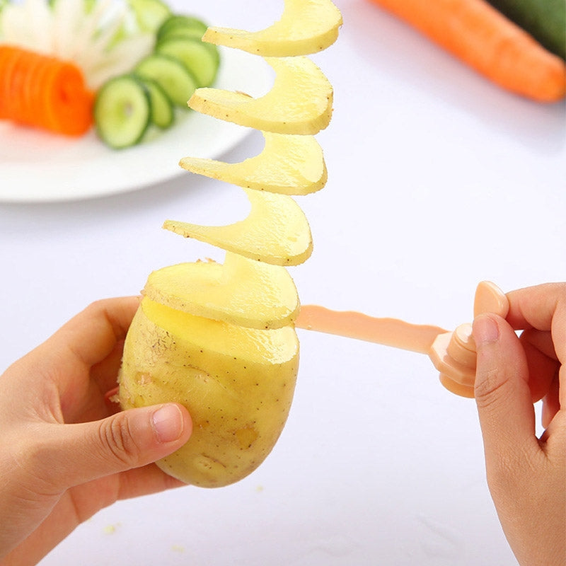 ELECTROPRIME Carrot Spiral Slicer Vegetable Potato Cutter(Blue)