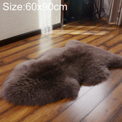 ELECTROPRIME Wool Sofa Cushion Fur Full Sheepskin Carpet Window Decoration Mat, Size: 60x90cm(Bean Paste)