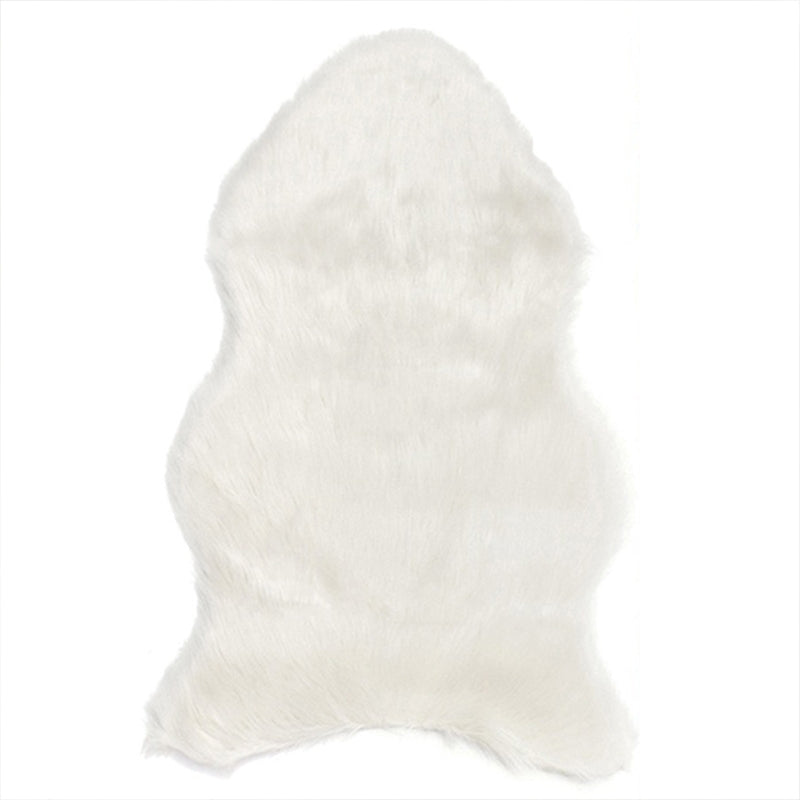 ELECTROPRIME Wool Sofa Cushion Fur Full Whole Sheepskin Carpet Window Decoration Mat, Size:65x100cm(White)