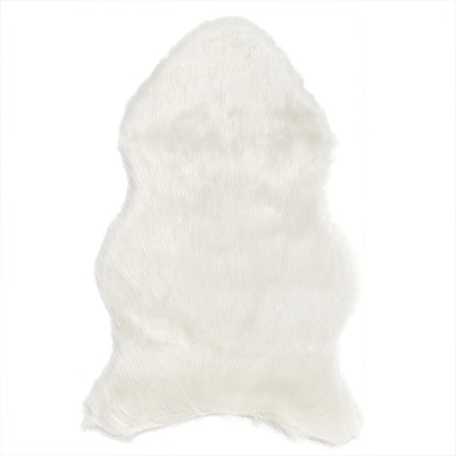 ELECTROPRIME Wool Sofa Cushion Fur Full Whole Sheepskin Carpet Window Decoration Mat, Size:65x100cm(White)