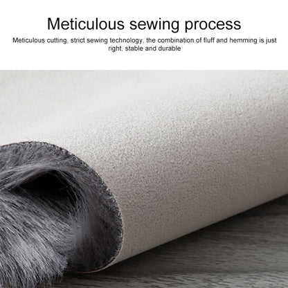 ELECTROPRIME Wool Sofa Cushion Fur Full Whole Sheepskin Carpet Window Decoration Mat, Size:65x100cm(White)