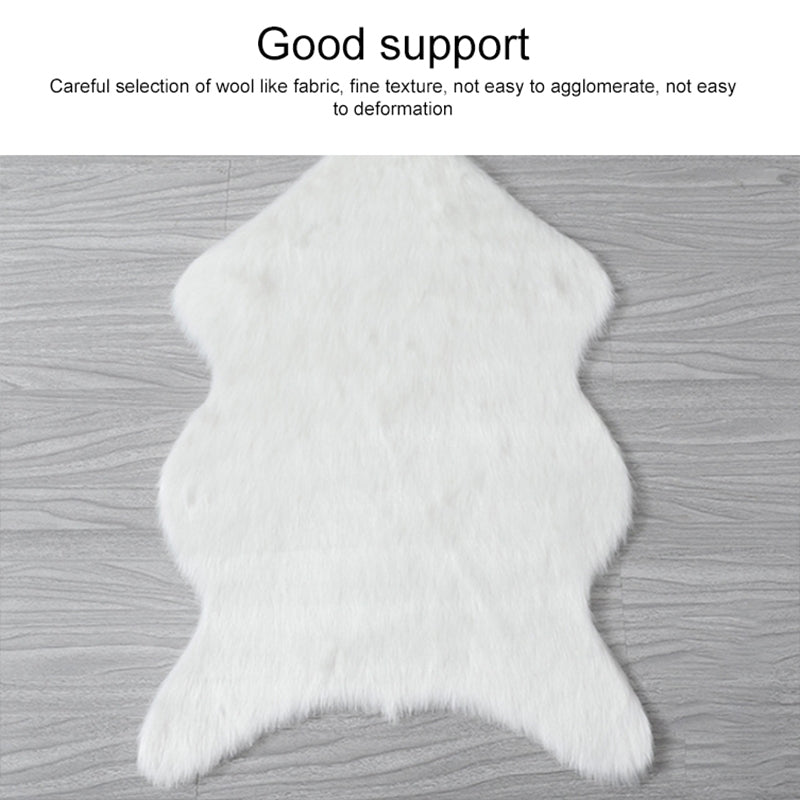 ELECTROPRIME Wool Sofa Cushion Fur Full Whole Sheepskin Carpet Window Decoration Mat, Size:65x100cm(White)