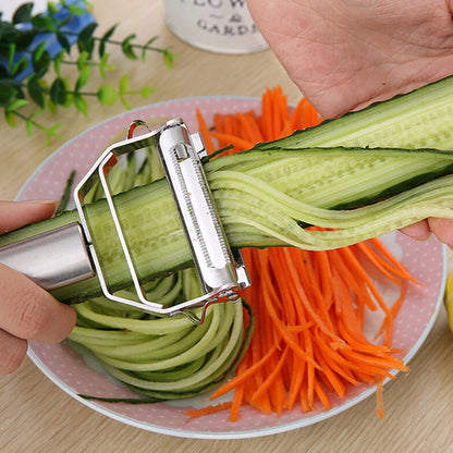 ELECTROPRIME Multifunction Stainless Steel Vegetable Peeler Double Planing Grater