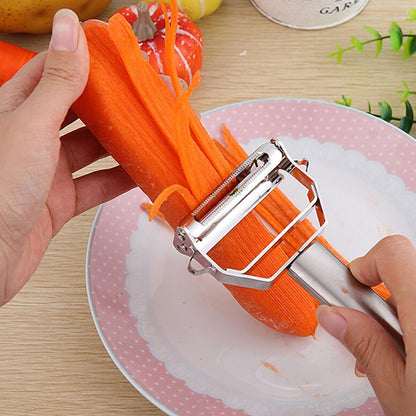 ELECTROPRIME Multifunction Stainless Steel Vegetable Peeler Double Planing Grater