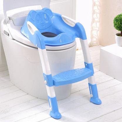 ELECTROPRIME Baby Potty Toilet Chair Training Seat With Adjustable Ladder Infant Anti Slip Folding Toilet Trainer Safety Seats(Blue)