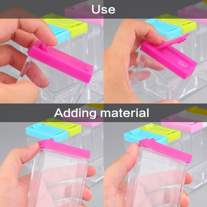 ELECTROPRIME 6 PCS/Set Transparent Spice Seasoning Box Storage Bottle