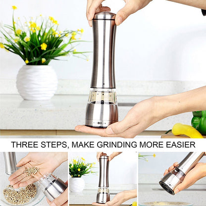 ELECTROPRIME JE0318 Stainless Steel Manual Multi-Purpose Pepper Grinder Kitchen Cooking Tools