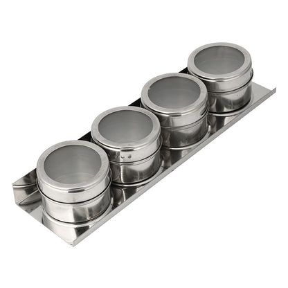 ELECTROPRIME Stainless Steel Magnetic Kitchen Seasoning Cruet Set