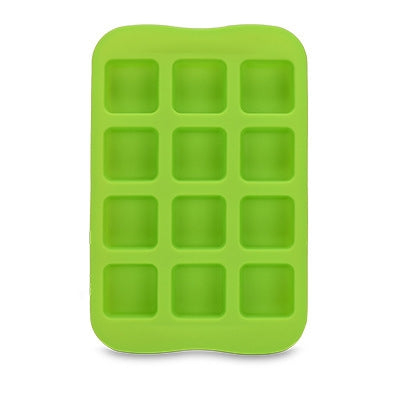 ELECTROPRIME Silicone Chocolate Mold Tray Creative Geometry Shaped Ice Cube Cake decoration Mold, Shape:Square(Green)