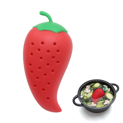 ELECTROPRIME XTB181014 Creative Chili Spice Spice Filter Soup Silicone Seasoning Kit