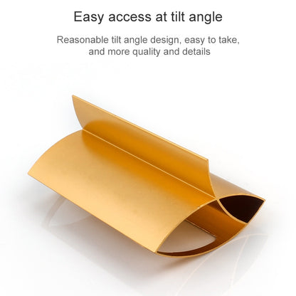 ELECTROPRIME Creative Metal Card Holders Note Holders for Office Display Desk Business Card Holders Desk Accessories Stand Clip(Gold)