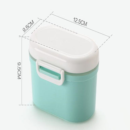 ELECTROPRIME Baby Portable Milk Powder Box Food Container Storage Feeding Box Children Food PP Box, Size:Small12.5 × 9.5 × 9.5cm(Green)
