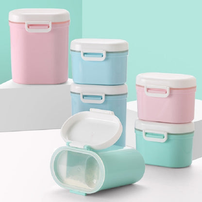 ELECTROPRIME Baby Portable Milk Powder Box Food Container Storage Feeding Box Children Food PP Box, Size:Small12.5 × 9.5 × 9.5cm(Green)