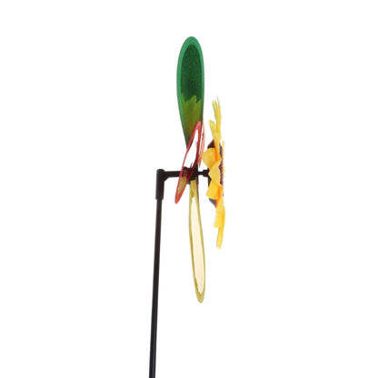 ELECTROPRIME 3 PCS Colorful Sequins Sunflower Rotating Windmill Garden Decoration