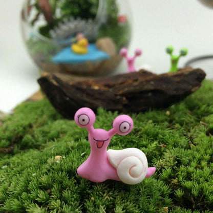 ELECTROPRIME 20 PCS Miniature Snail Statues Decorated Garden Toy House Decorations, Random Color Delivery