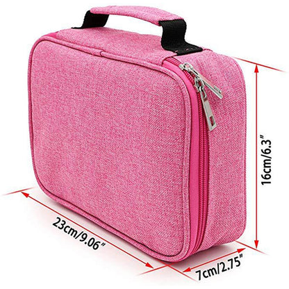 ELECTROPRIME Waterproof Pencil Case 72 Color Large Capacity Sketch Pencil Bag Stationery Set(Rose Red)