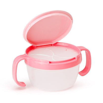 ELECTROPRIME Baby Snacks Bowl Children Kids Food Storage Dishes Anti Spill 360 Rotate Baby Solid Feeding Plate Tableware Baby Feeding Stuff(Watermelon red)