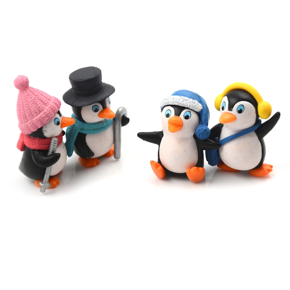 ELECTROPRIME 2 PCS Winter Penguin Doll Mobile Phone Pendant Toy Fleshy Decoration, Specification:Black Hat Penguin