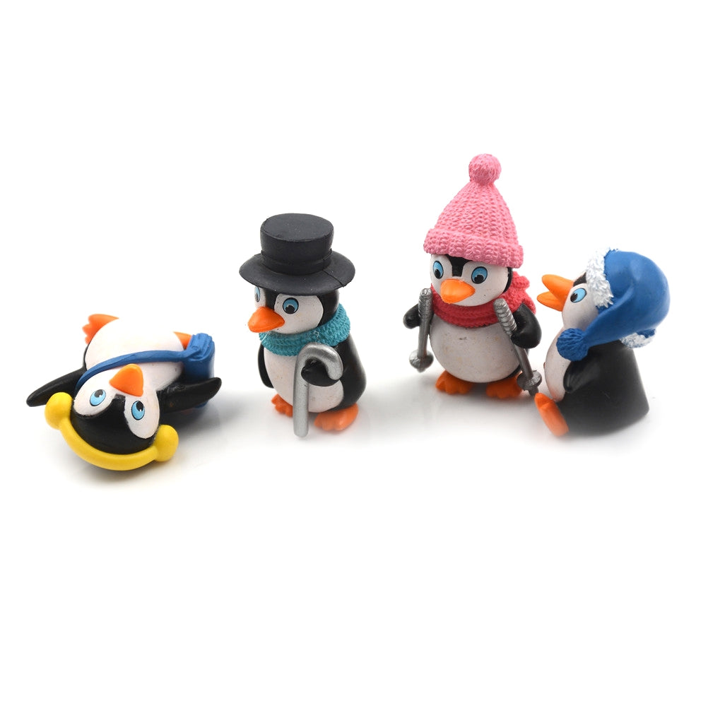 ELECTROPRIME 2 PCS Winter Penguin Doll Mobile Phone Pendant Toy Fleshy Decoration, Specification:Black Hat Penguin