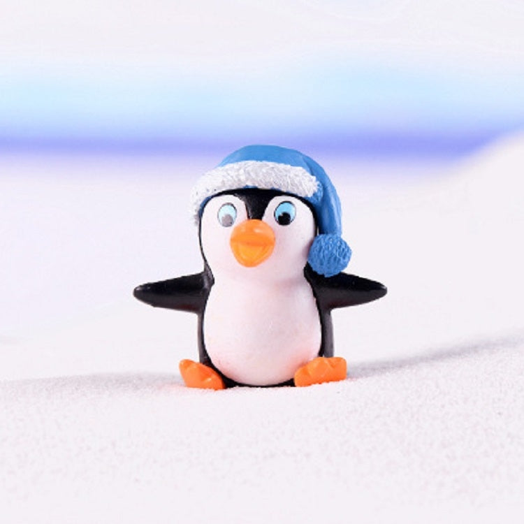ELECTROPRIME 2 PCS Winter Penguin Doll Mobile Phone Pendant Toy Fleshy Decoration, Specification:Blue Hat Penguin