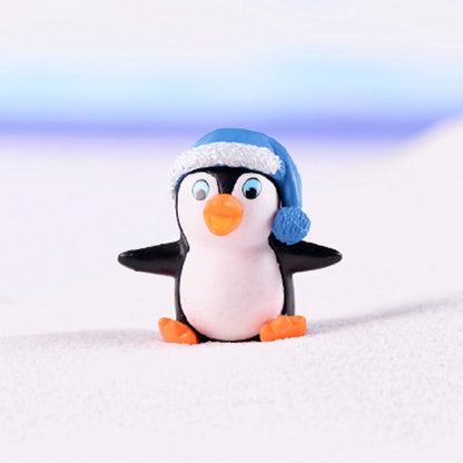 ELECTROPRIME 2 PCS Winter Penguin Doll Mobile Phone Pendant Toy Fleshy Decoration, Specification:Blue Hat Penguin