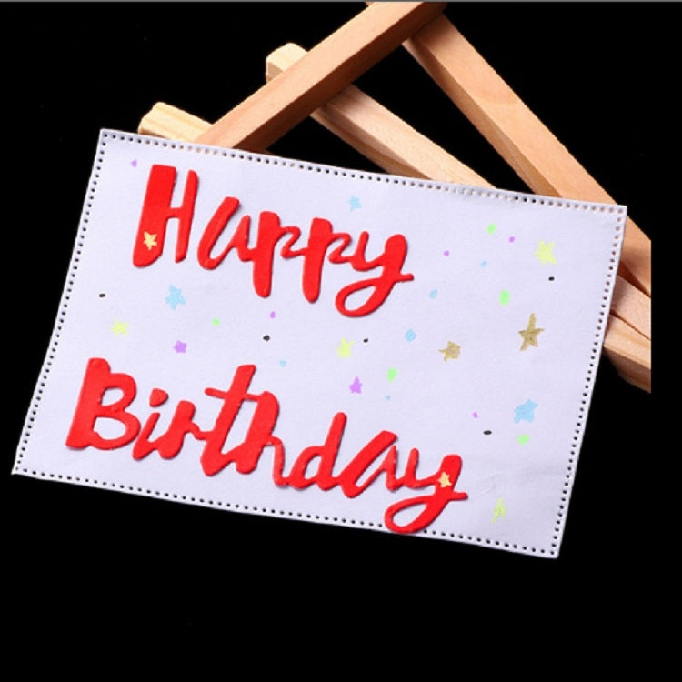 ELECTROPRIME Happy Birthday Knife Mold DIY Cutbook Album Greeting Card Making Stencil
