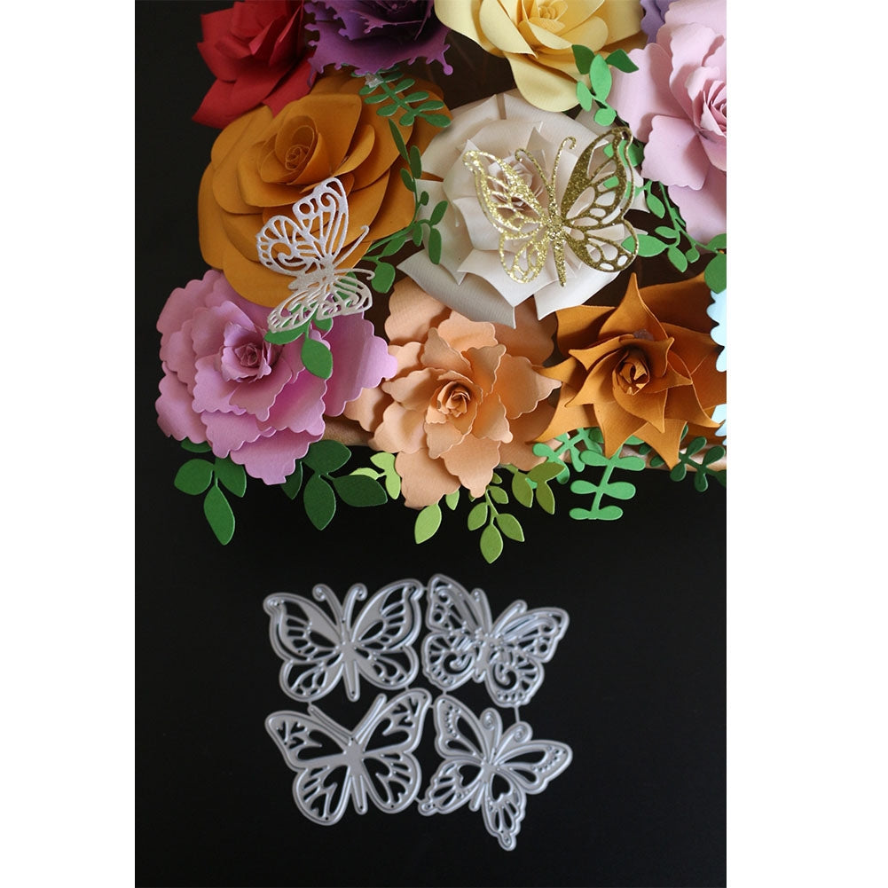 ELECTROPRIME Four Butterfly Metal Embossing Cutting Die DIY Carbon Steel Die