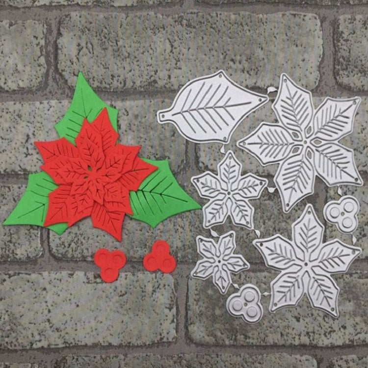 ELECTROPRIME Layered Poinsettia Carbon Steel Knife Mold Children Puzzle Paper Cutting Knife Mold