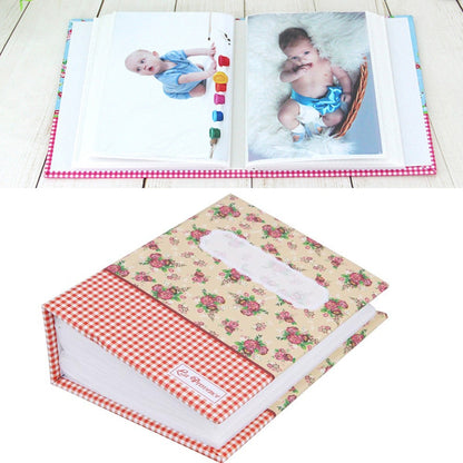 ELECTROPRIME 6 inch 100 Sheets 4R Small Floral Flower Pocket Photo Album(Orange)