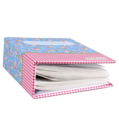 ELECTROPRIME 6 inch 100 Sheets 4R Small Floral Flower Pocket Photo Album(Orange)