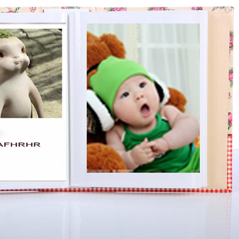 ELECTROPRIME 6 inch 100 Sheets 4R Small Floral Flower Pocket Photo Album(Orange)
