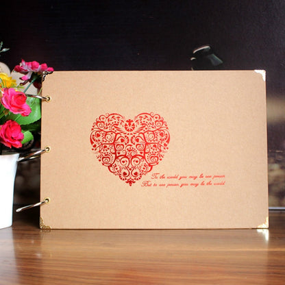 ELECTROPRIME Bronzing Albums Couples Album Creative Paste-style Album Manual Thin(Red)