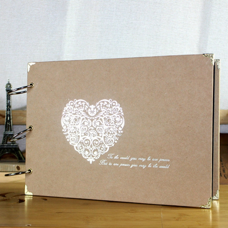 ELECTROPRIME Bronzing Albums Couples Album Creative Paste-style Album Manual Thin(Silver)