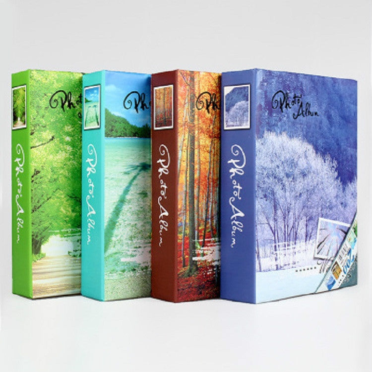 ELECTROPRIME Photo Album 6 Inch 200 Sheets Without Boxing Simple Thin Film(Four Seasons Color Mixed Delivery)