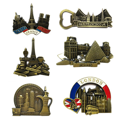 ELECTROPRIME Architectural Landscape Metal Magnetic Refrigerator Stickers Home Decoration(Qatar)
