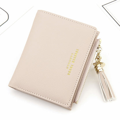 ELECTROPRIME Lady Short Cross-Streaked Suzip Wallet(Pink)