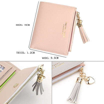 ELECTROPRIME Lady Short Cross-Streaked Suzip Wallet(Pink)