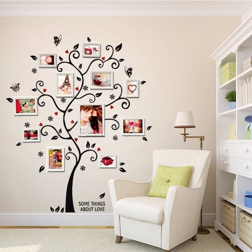 ELECTROPRIME 3D DIY Removable Photo Tree PVC Wall Stickers Mural Art Home Decor