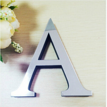 ELECTROPRIME 2 PCS Home Decoration Creative Personality English Letters Acrylic Mirror 3D DIY Wall Stickers(A)