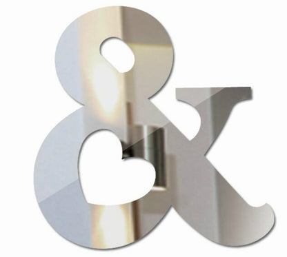 ELECTROPRIME 2 PCS Home Decoration Creative Personality English Letters Acrylic Mirror 3D DIY Wall Stickers(&)