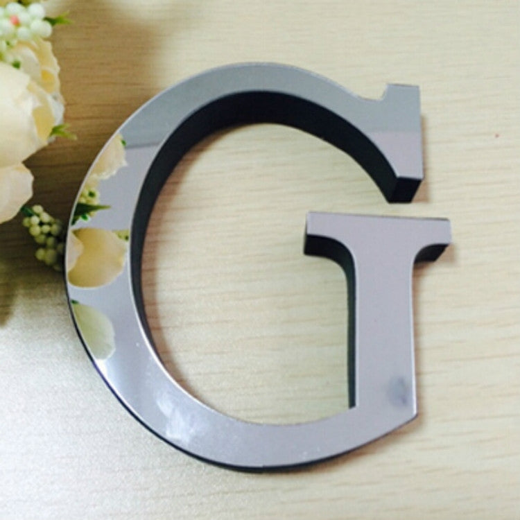 ELECTROPRIME 2 PCS Home Decoration Creative Personality English Letters Acrylic Mirror 3D DIY Wall Stickers(G)