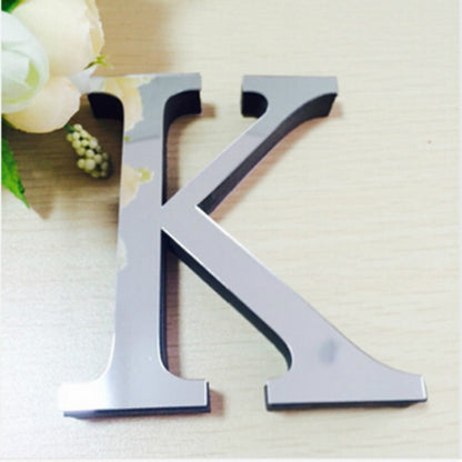 ELECTROPRIME 2 PCS Home Decoration Creative Personality English Letters Acrylic Mirror 3D DIY Wall Stickers(K)