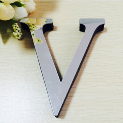 ELECTROPRIME 2 PCS Home Decoration Creative Personality English Letters Acrylic Mirror 3D DIY Wall Stickers(V)