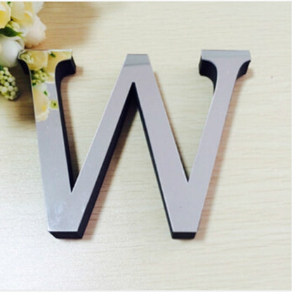 ELECTROPRIME 2 PCS Home Decoration Creative Personality English Letters Acrylic Mirror 3D DIY Wall Stickers(W)