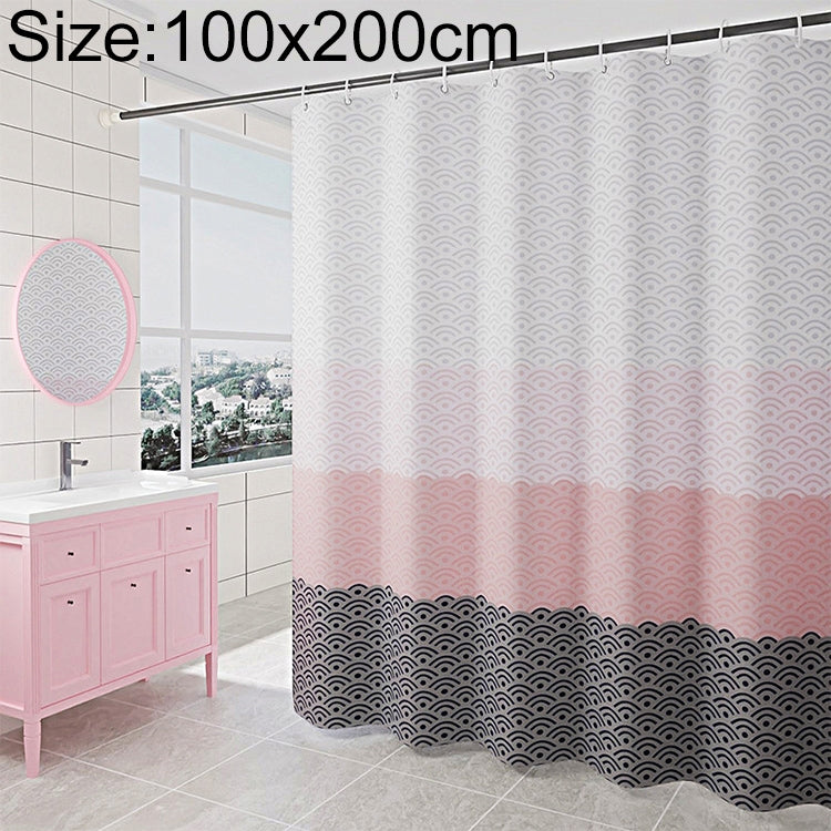 ELECTROPRIME Geometric Shower Curtain Waterproof Bath Bathroom Curtain, Size:With 100 x Height 200cm